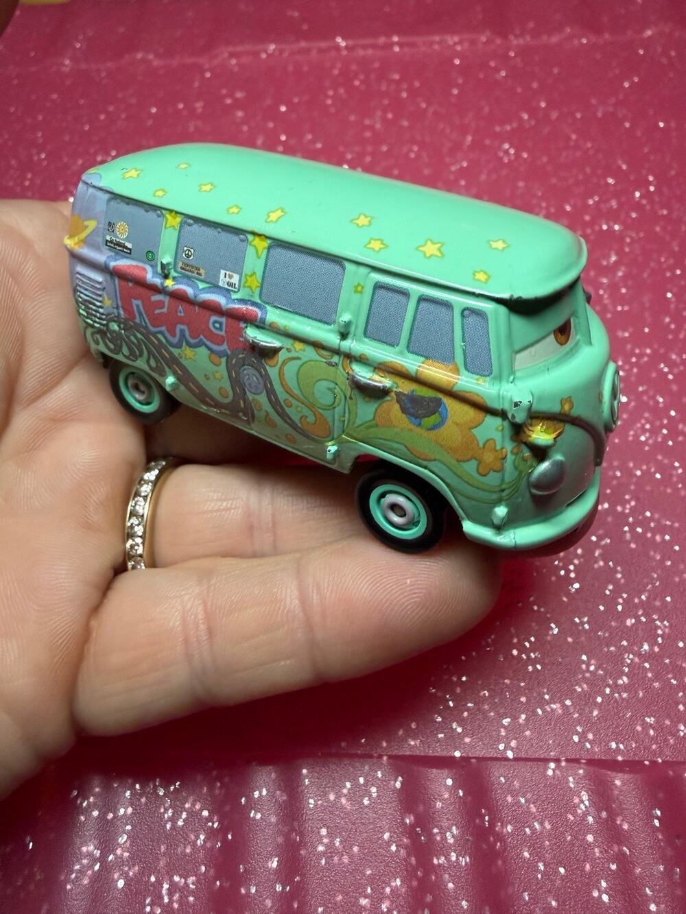 Disney Pixar Cars Fillmore Volkswagen Bus Diecast